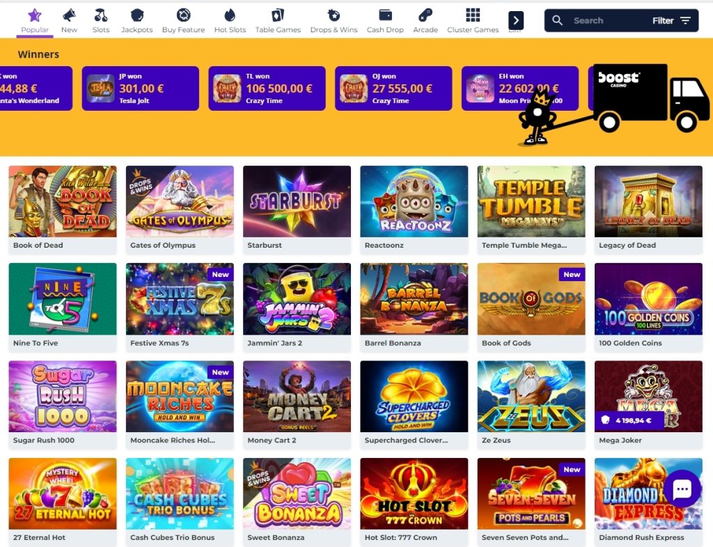 Boost Casino games