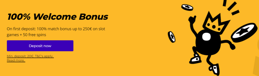 Boost Welcome bonus 100% up to 250€