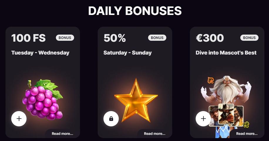 Gospin general bonuses