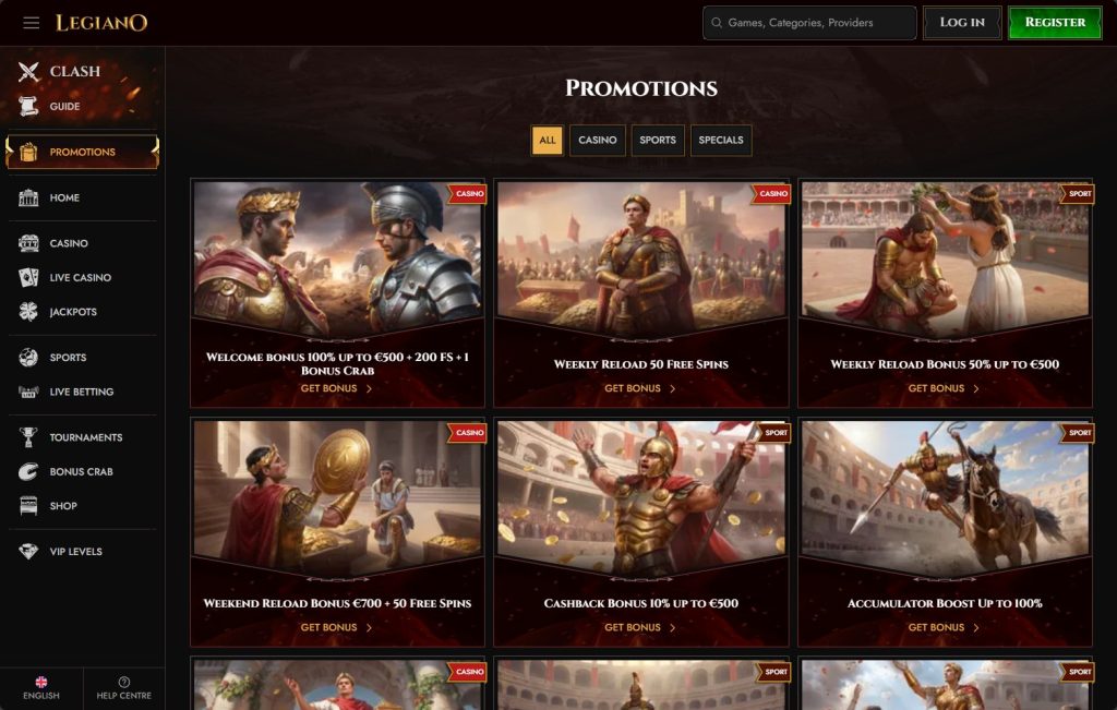 Legiano promotion page