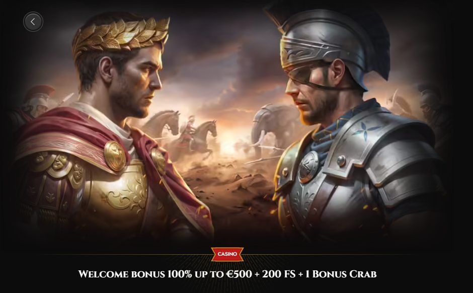Welcome bonus at Legiano Casino 100% non-sticky up to 500€