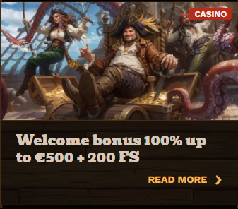 fat pirate welcome bonus 100% up to 200€ non-sticky