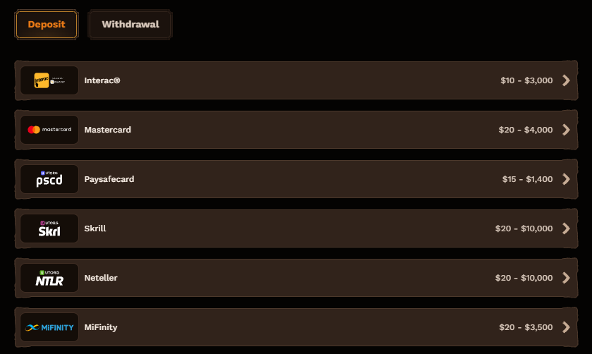 payment methods at fat pirate