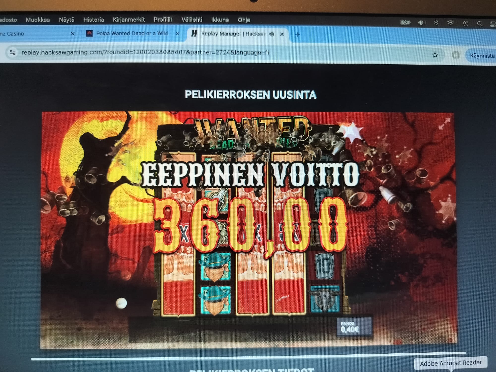 Wanted Dead or a Wild – Bet and Play (360 eur / 0.40 bet) | Elliiip