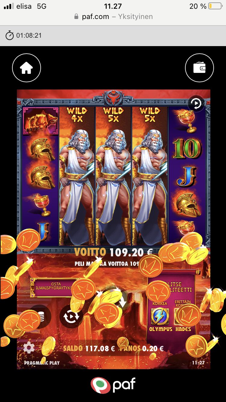 Zeus vs Hades – PalmSlots (109.20 eur / 0.20 bet) | Humtsaga