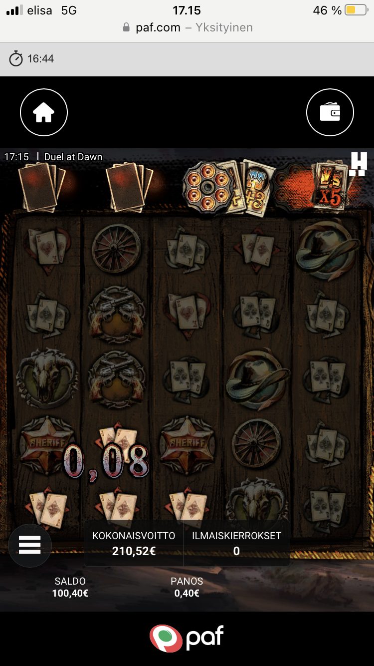 Duel at dawn – PalmSlots (210.60 eur / 0.40 bet) | Humtsaga