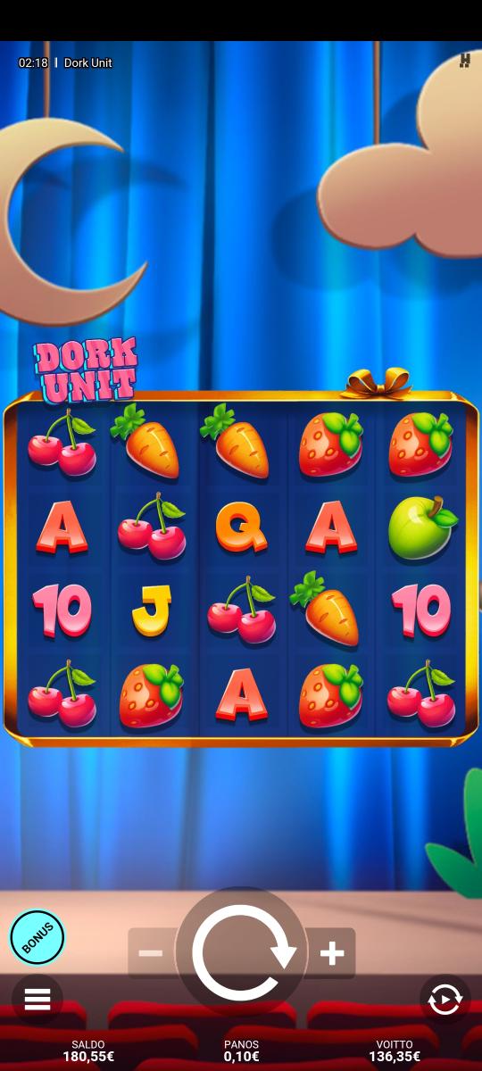 Dork Unit – Spinz (136.35 eur / 0.10 bet) | Milla H