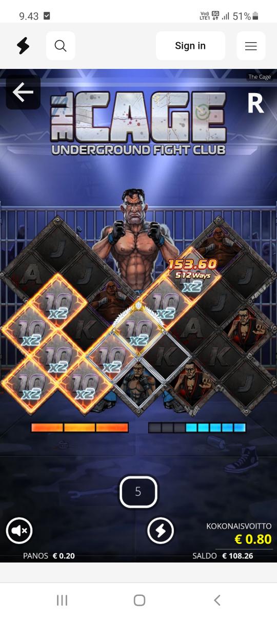 the cage – SlotAmba (153.60 eur / 0.20 bet) | Jannevaan123