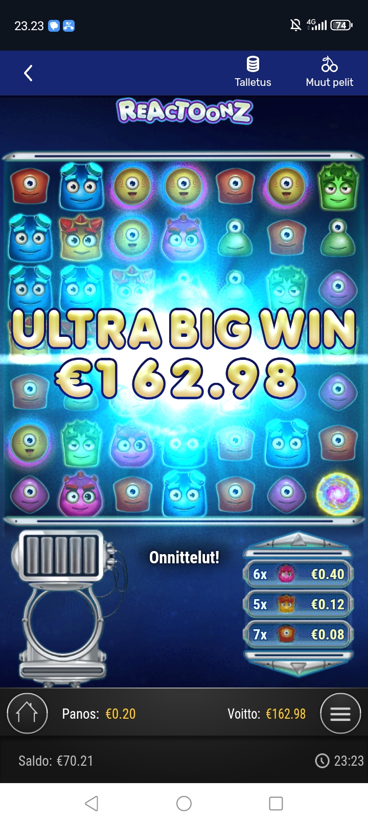 Reactoonz – Betsson (162.98 eur / 0.20 bet) | Wunder90