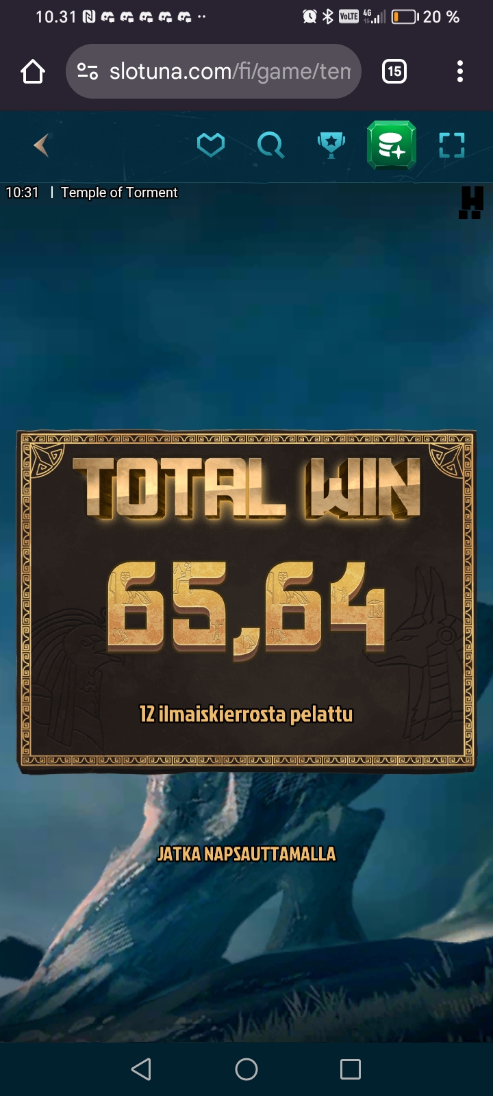temple of torment – Slotuna (65.64 eur / 0.20 bet) | Nimismies.