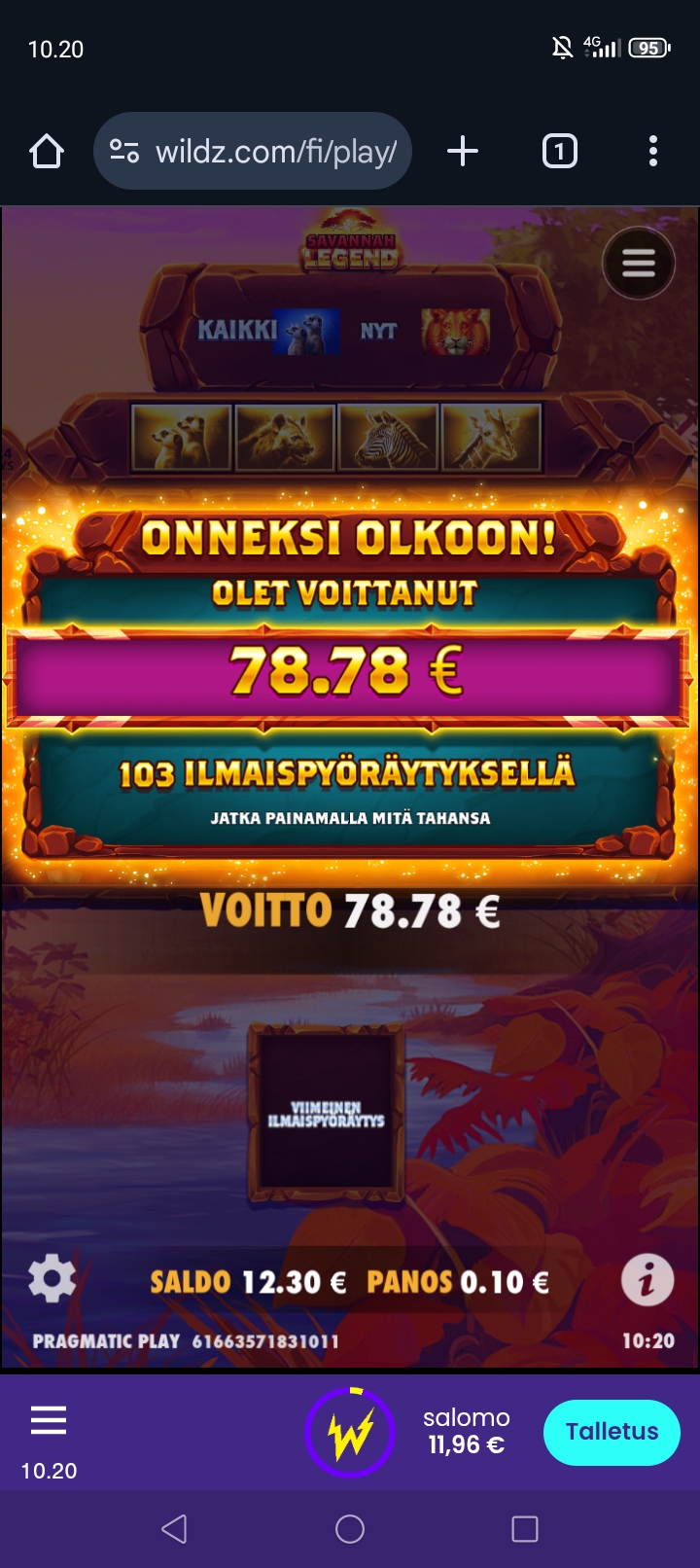 savannah legends – Betsson (78.78 eur / 0.10 bet) | Wunder90
