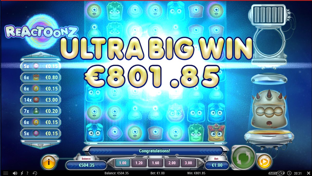 Reactoonz – BetRebels (801.85 eur / 1 bet) | Kapteni85