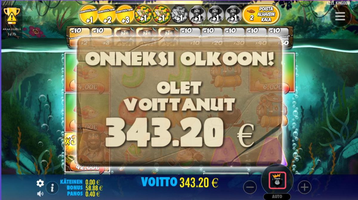 Big Bass Amazon Xtreme – CasinoDays (343.20 eur / 0.4 bet) | Annero