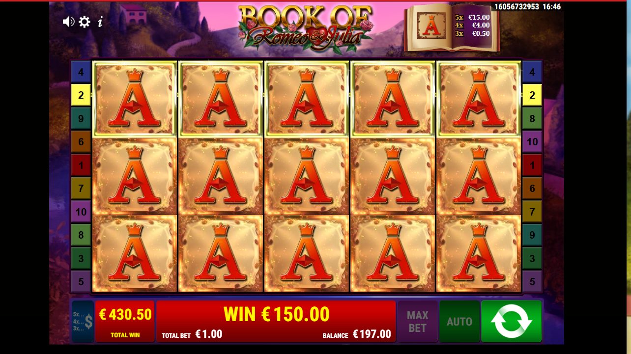 Book of Romeo and Julia – BetRebels (430.5 eur / 1 bet) | Kapteni85
