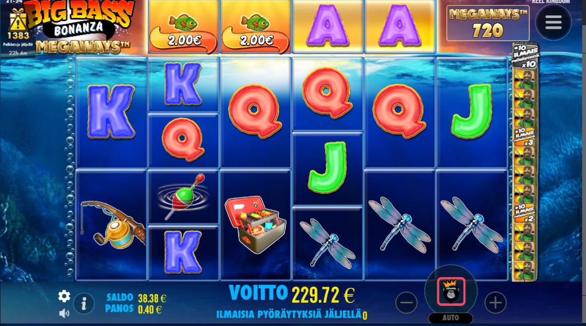 Big Bass Bonanza megaways – Unibet (229.72 eur / 0.4 bet) | Kapteni85